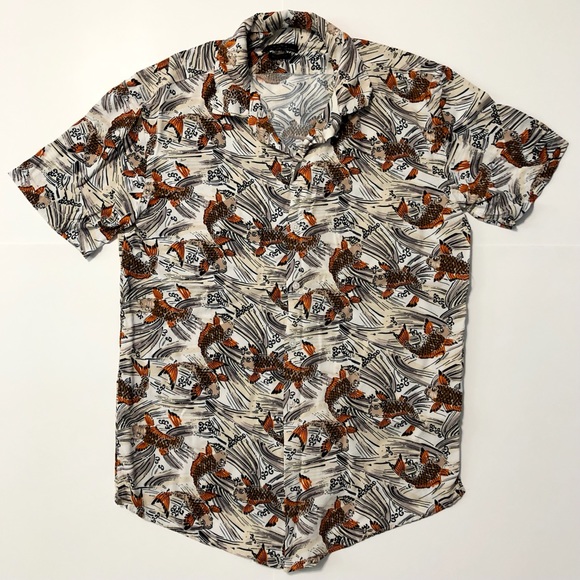 Zara Other - ZARA RELAXED FIT PATTERN BUTTON DOWN SHIRT